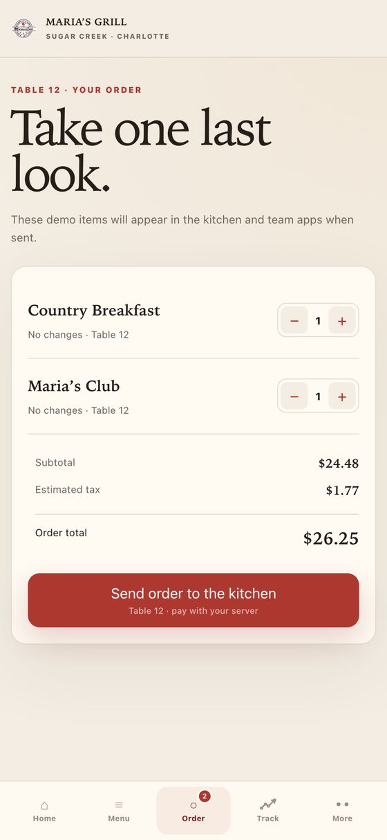 Guest — Check the order before it goes